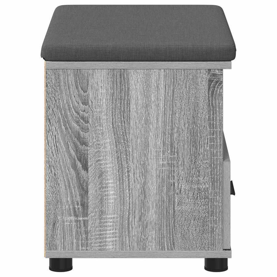 Halbank met kussen met lade Grijs Sonoma 60 x 38 x 46 cm