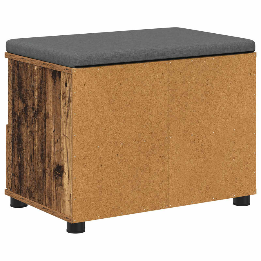 Halbank Oudhout 60 x 38 x 46 cm Spaanplaat en Bekledingsstof