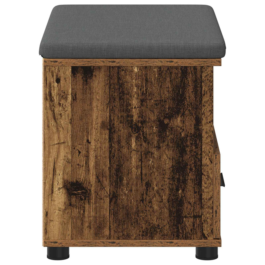 Halbank Oudhout 60 x 38 x 46 cm Spaanplaat en Bekledingsstof
