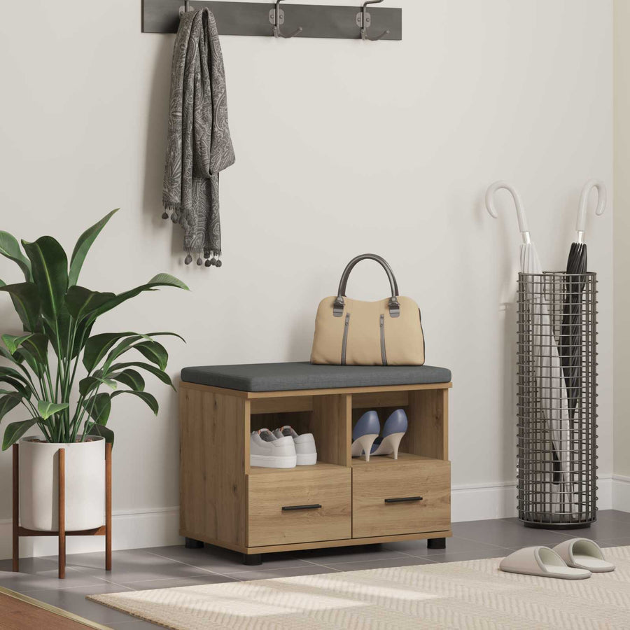 Halbank met kussen met lade Artisan Eiken 60 x 38 x 46 cm