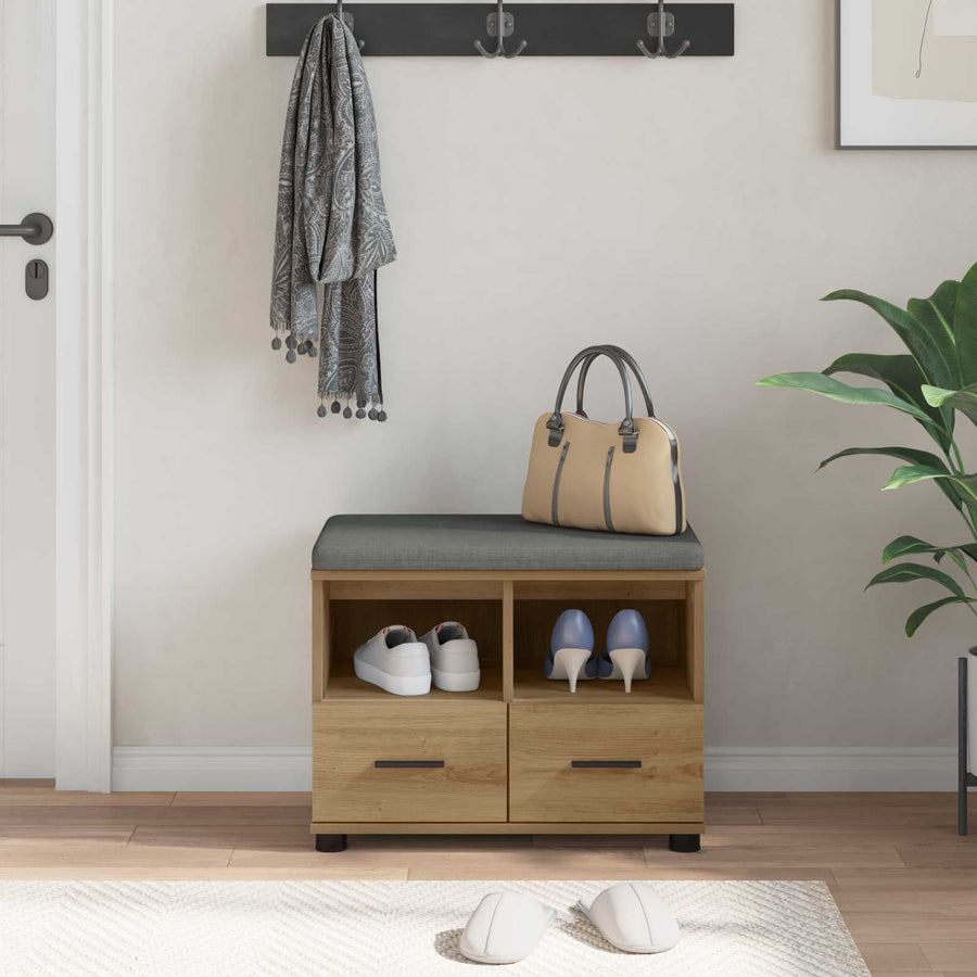 Halbank met kussen met lade Artisan Eiken 60 x 38 x 46 cm