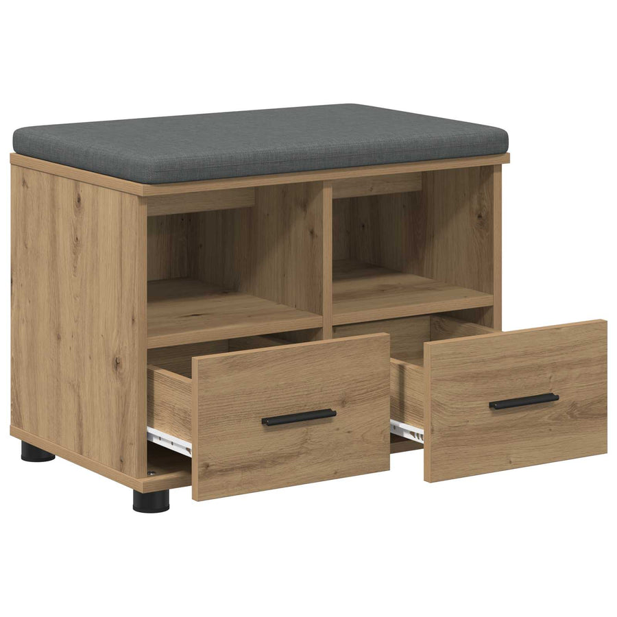 Halbank met kussen met lade Artisan Eiken 60 x 38 x 46 cm