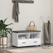 Halbank wit 80x38x46 cm spaanplaat stof