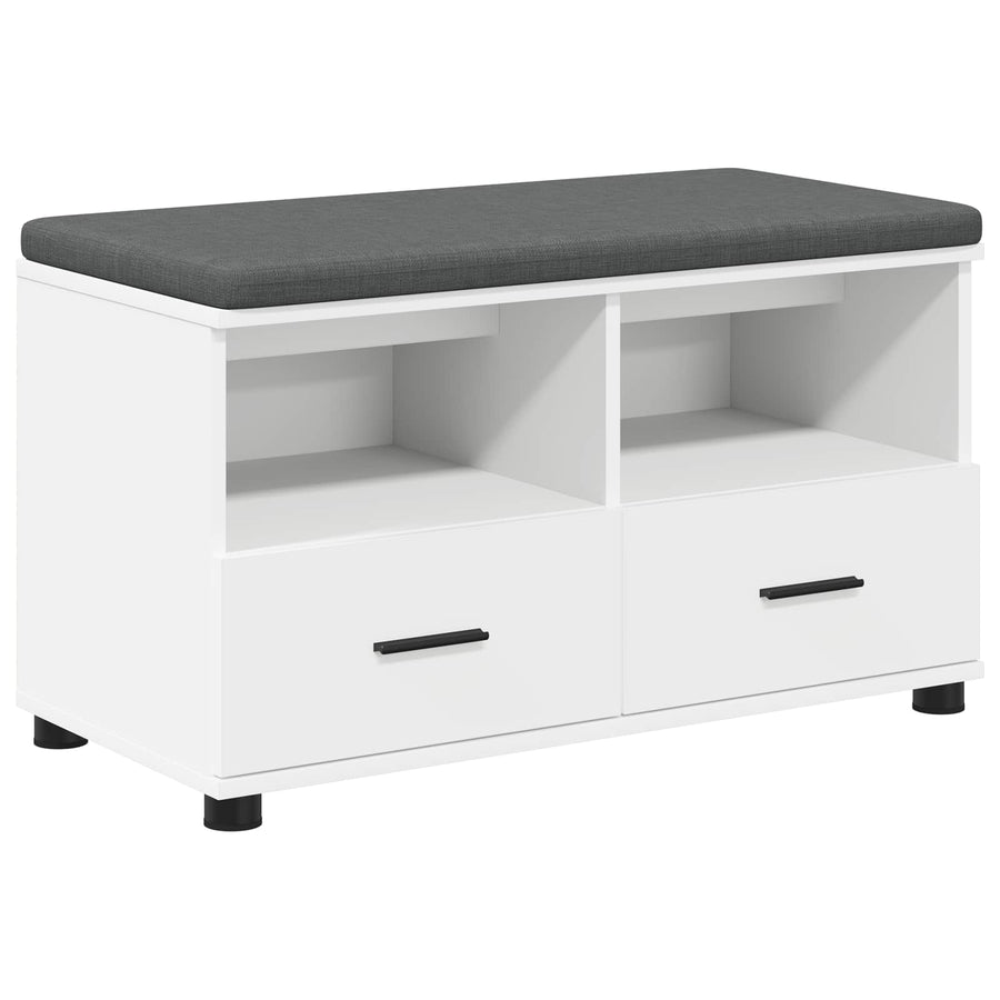 Halbank Wit 80 x 38 x 46 cm Spaanplaat en Bekledingsstof