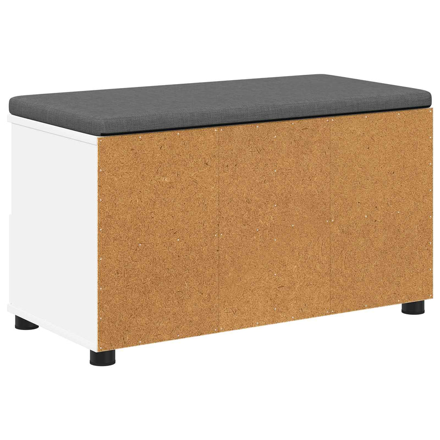 Halbank Wit 80 x 38 x 46 cm Spaanplaat en Bekledingsstof
