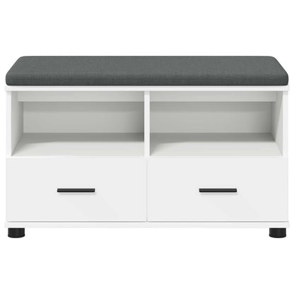 Halbank Wit 80 x 38 x 46 cm Spaanplaat en Bekledingsstof