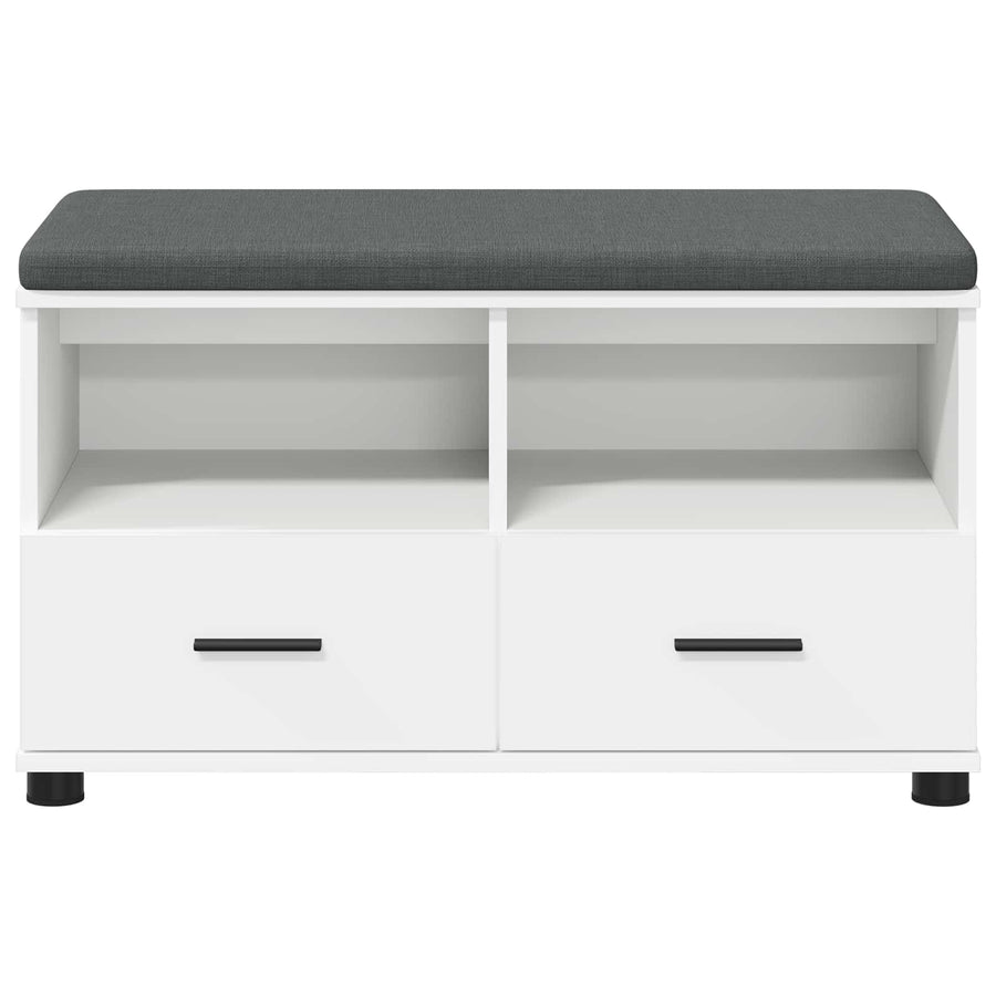 Halbank Wit 80 x 38 x 46 cm Spaanplaat en Bekledingsstof