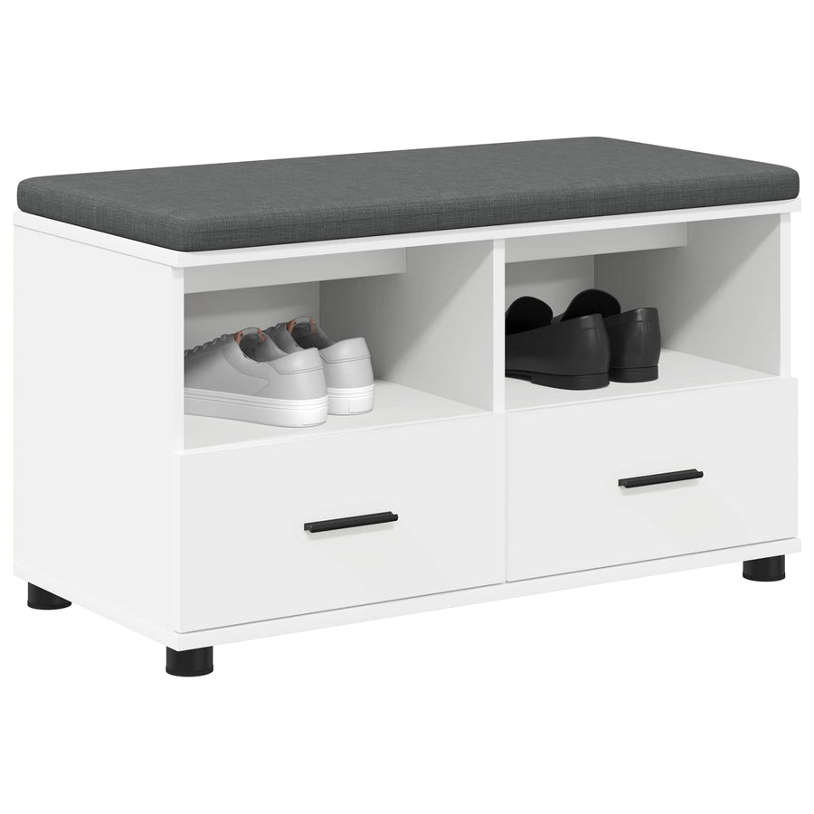 Halbank Wit 80 x 38 x 46 cm Spaanplaat en Bekledingsstof