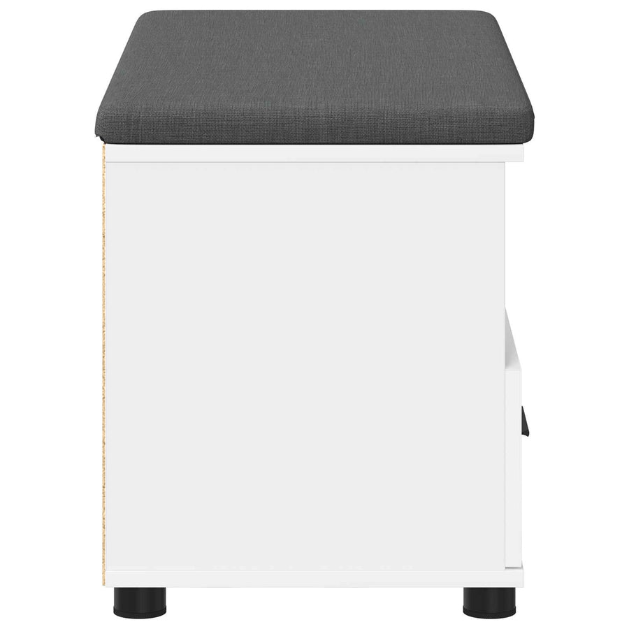 Halbank Wit 80 x 38 x 46 cm Spaanplaat en Bekledingsstof