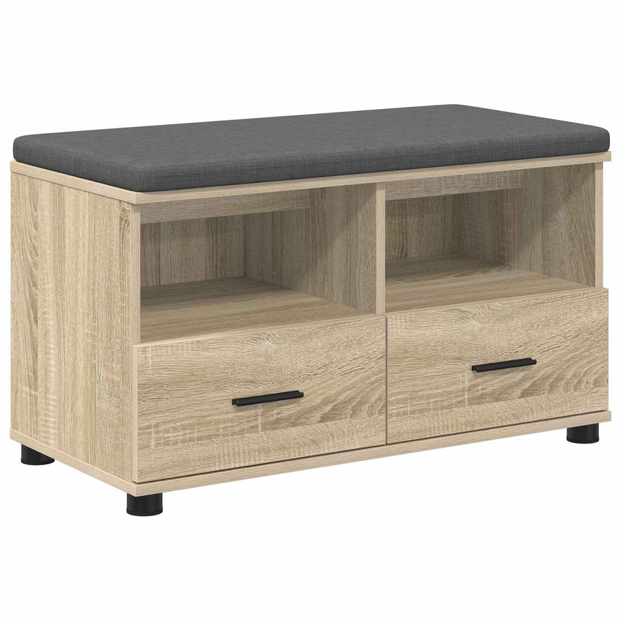 Halbank met kussen met lade Sonoma Eiken 80 x 38 x 46 cm
