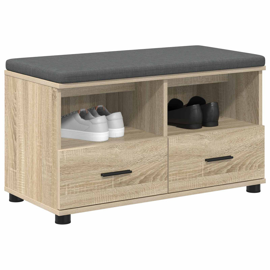 Halbank met kussen met lade Sonoma Eiken 80 x 38 x 46 cm