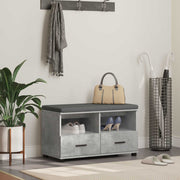 Halbank 80x38x46 cm beton grijs met lade