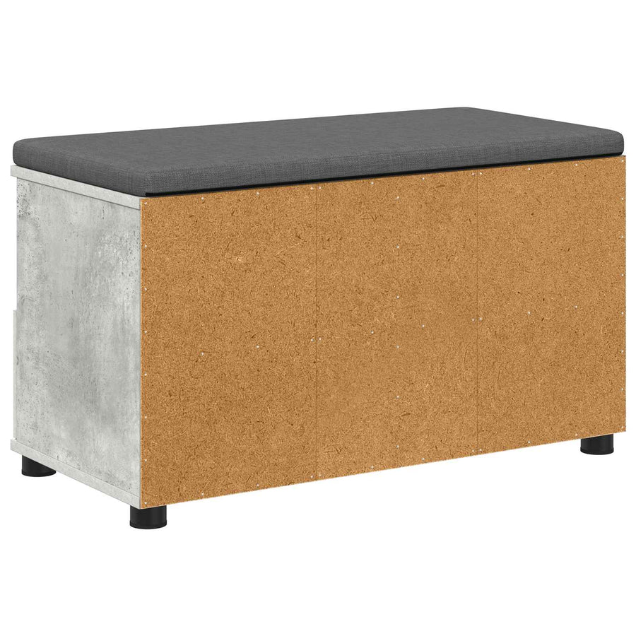Halbank met kussen met lade Beton Grijs 80 x 38 x 46 cm