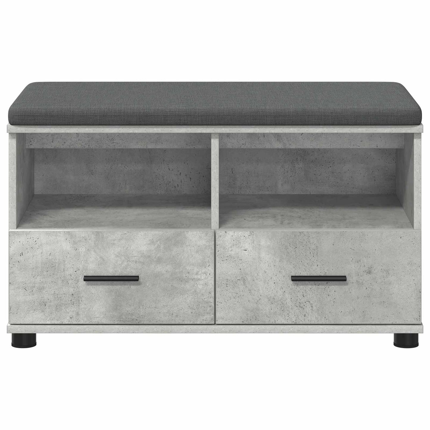 Halbank met kussen met lade Beton Grijs 80 x 38 x 46 cm
