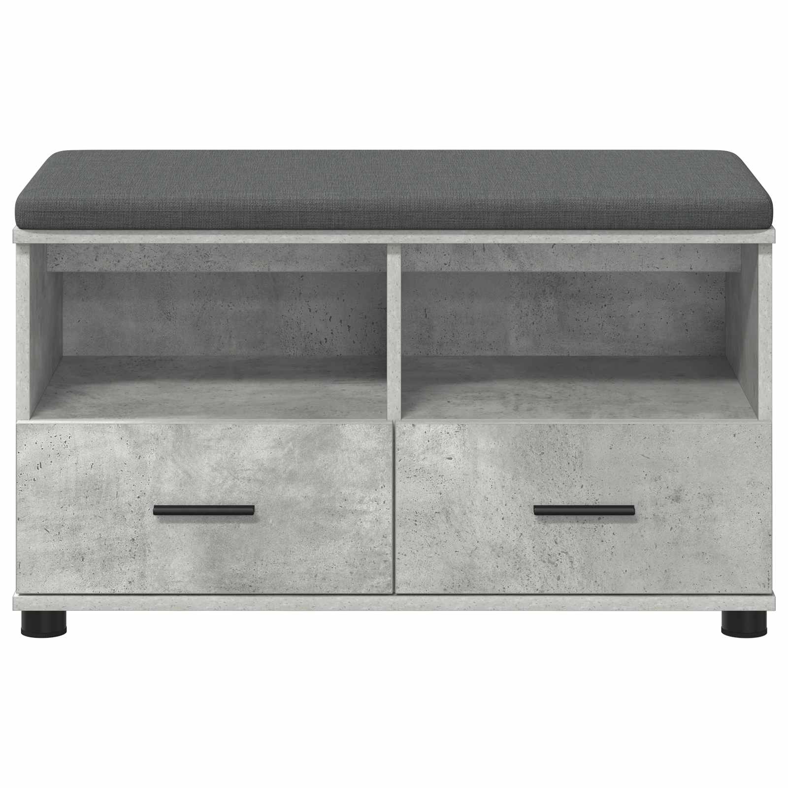Halbank met kussen met lade Beton Grijs 80 x 38 x 46 cm
