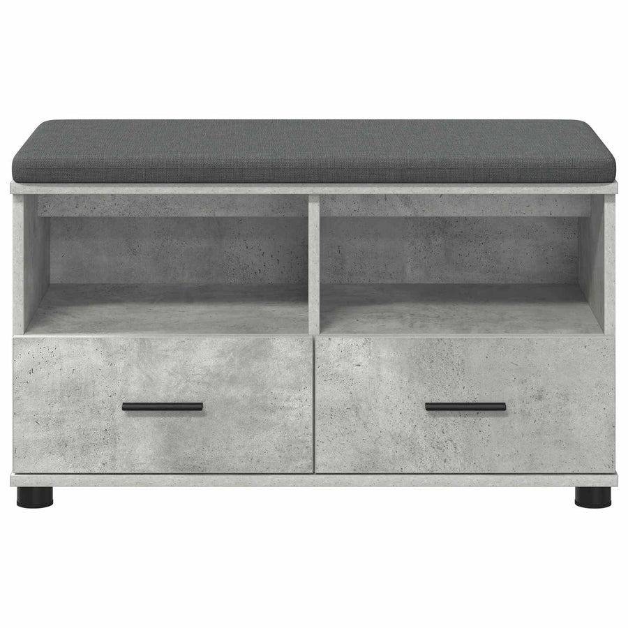 Halbank met kussen met lade Beton Grijs 80 x 38 x 46 cm