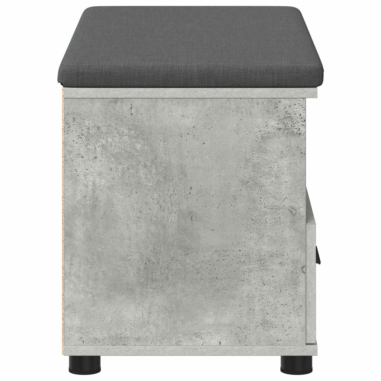 Halbank met kussen met lade Beton Grijs 80 x 38 x 46 cm