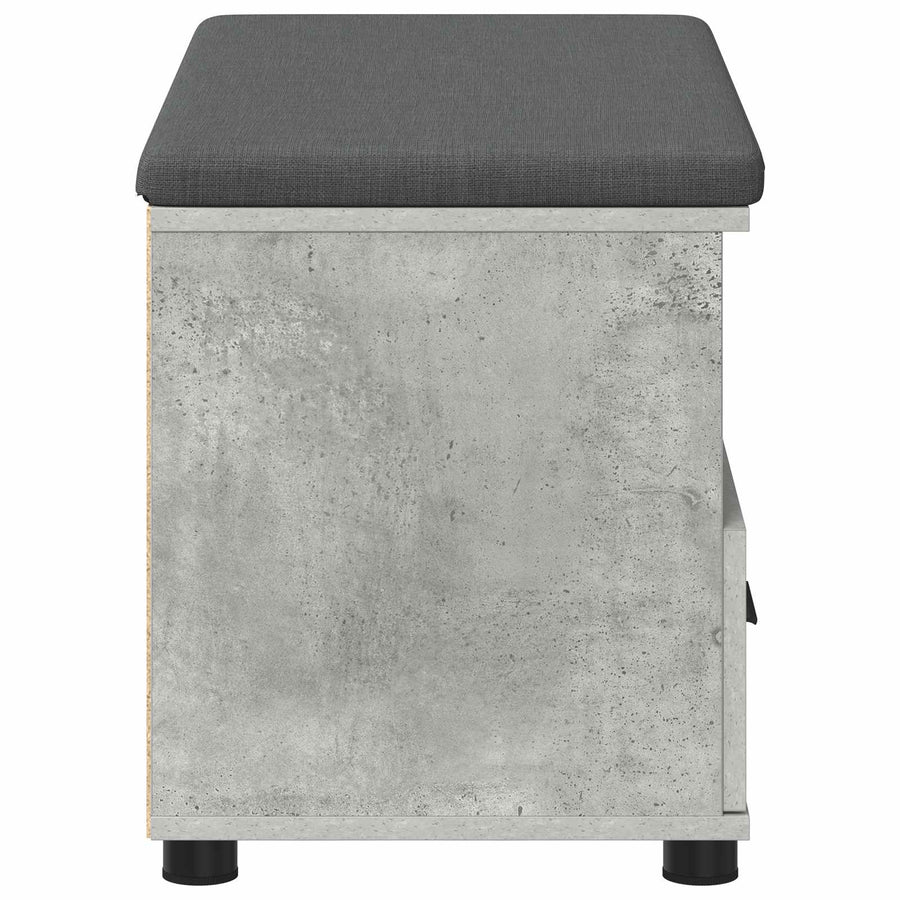 Halbank met kussen met lade Beton Grijs 80 x 38 x 46 cm