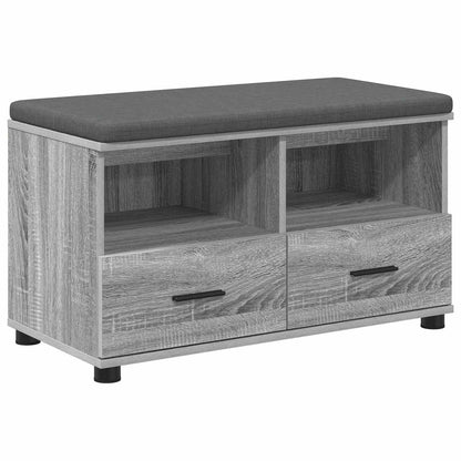 Halbank met kussen met lade Grijs Sonoma 80 x 38 x 46 cm
