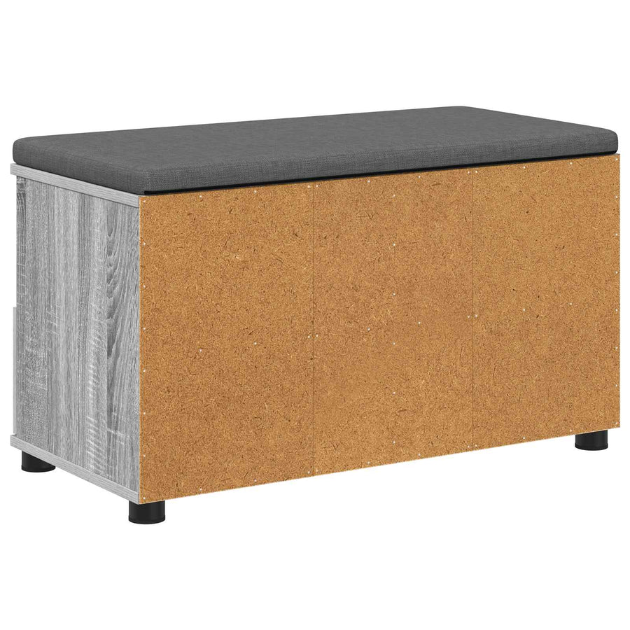 Halbank met kussen met lade Grijs Sonoma 80 x 38 x 46 cm