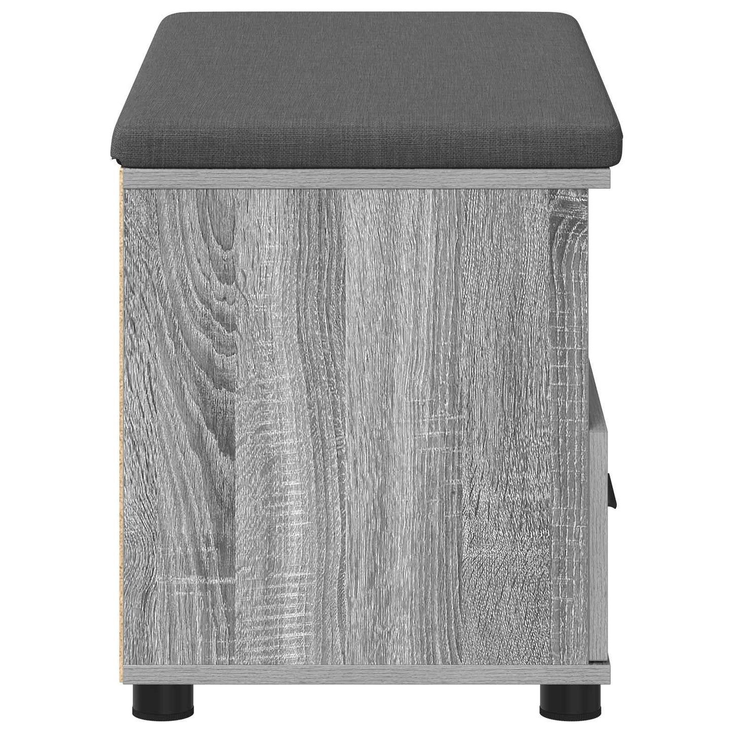 Halbank met kussen met lade Grijs Sonoma 80 x 38 x 46 cm