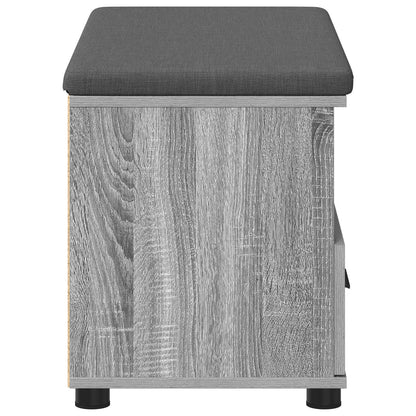 Halbank met kussen met lade Grijs Sonoma 80 x 38 x 46 cm