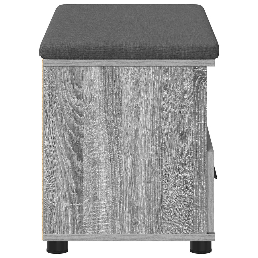 Halbank met kussen met lade Grijs Sonoma 80 x 38 x 46 cm
