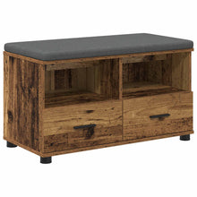 Halbank Oudhout 80 x 38 x 46 cm Spaanplaat en Bekledingsstof