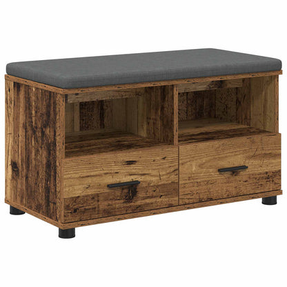 Halbank Oudhout 80 x 38 x 46 cm Spaanplaat en Bekledingsstof