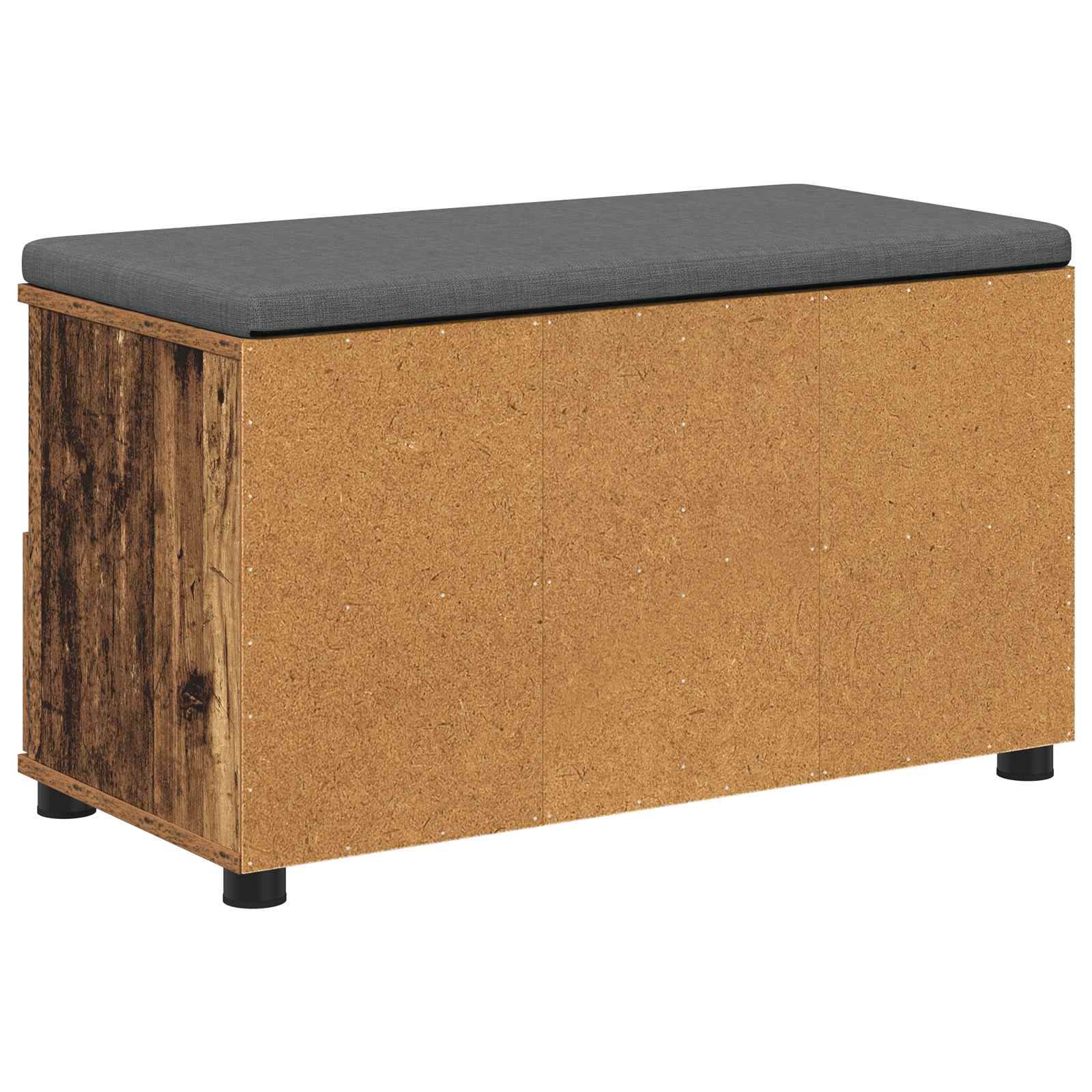 Halbank Oudhout 80 x 38 x 46 cm Spaanplaat en Bekledingsstof