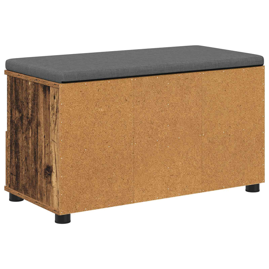 Halbank Oudhout 80 x 38 x 46 cm Spaanplaat en Bekledingsstof