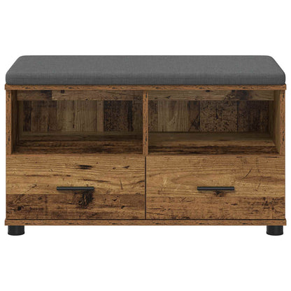 Halbank Oudhout 80 x 38 x 46 cm Spaanplaat en Bekledingsstof