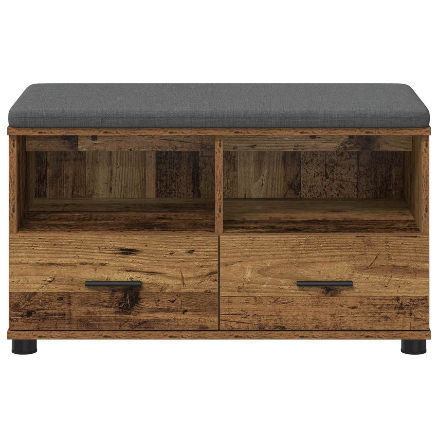 Halbank Oudhout 80 x 38 x 46 cm Spaanplaat en Bekledingsstof