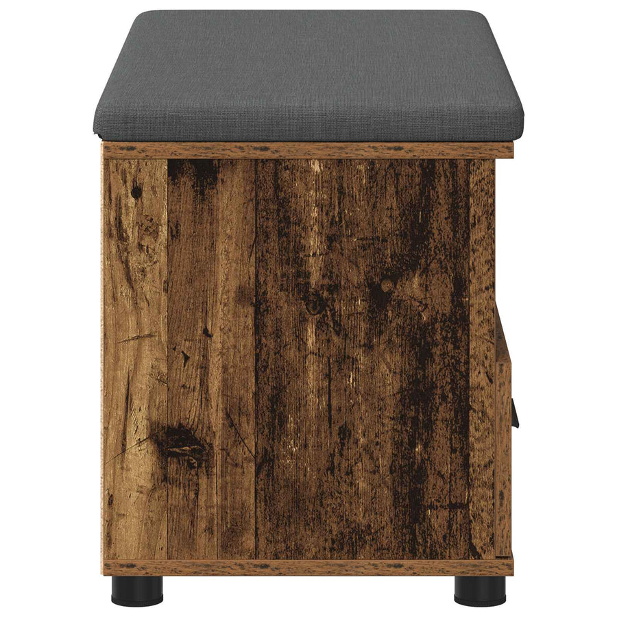 Halbank Oudhout 80 x 38 x 46 cm Spaanplaat en Bekledingsstof