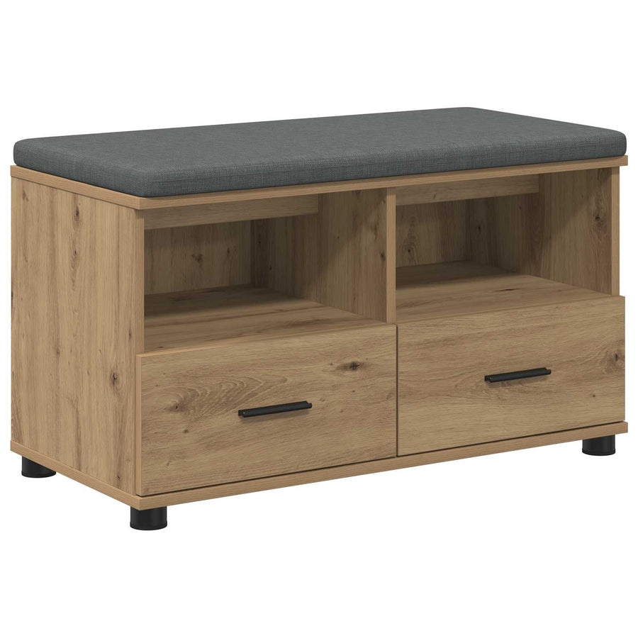 Halbank met kussen met lade Artisan Eiken 80 x 38 x 46 cm