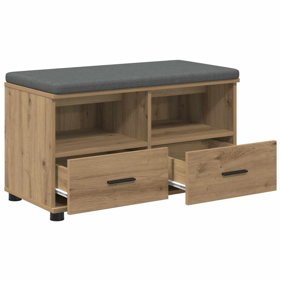 Halbank met kussen met lade Artisan Eiken 80 x 38 x 46 cm