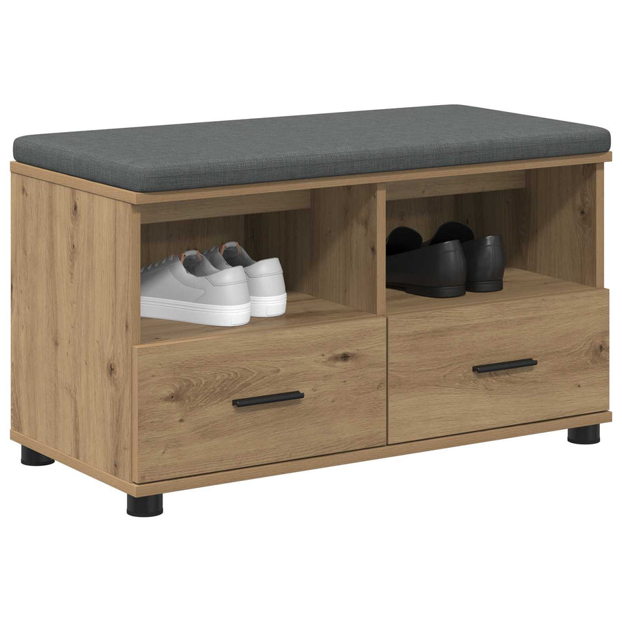 Halbank met kussen met lade Artisan Eiken 80 x 38 x 46 cm