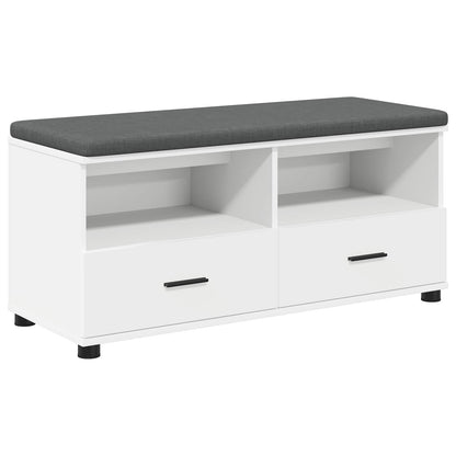 Halbank Wit 100 x 38 x 46 cm Spaanplaat en Bekledingsstof