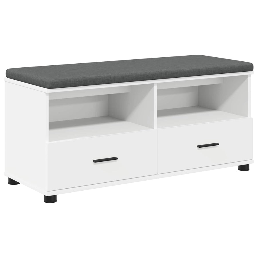 Halbank Wit 100 x 38 x 46 cm Spaanplaat en Bekledingsstof