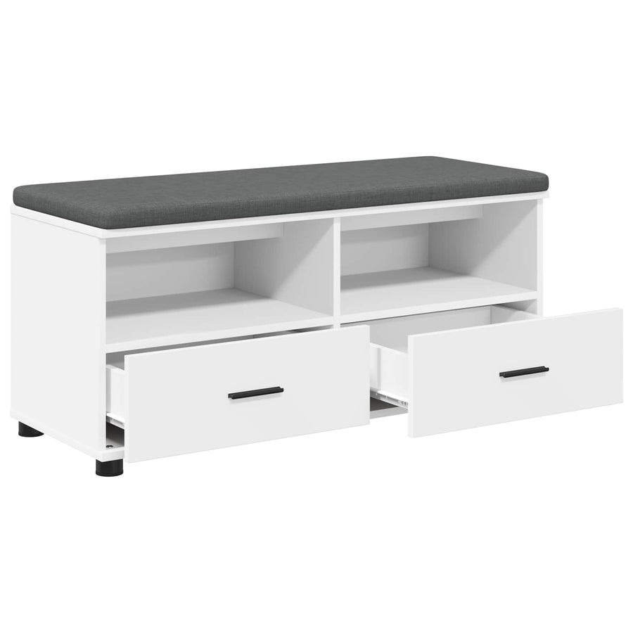 Halbank Wit 100 x 38 x 46 cm Spaanplaat en Bekledingsstof