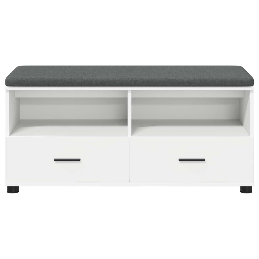 Halbank Wit 100 x 38 x 46 cm Spaanplaat en Bekledingsstof