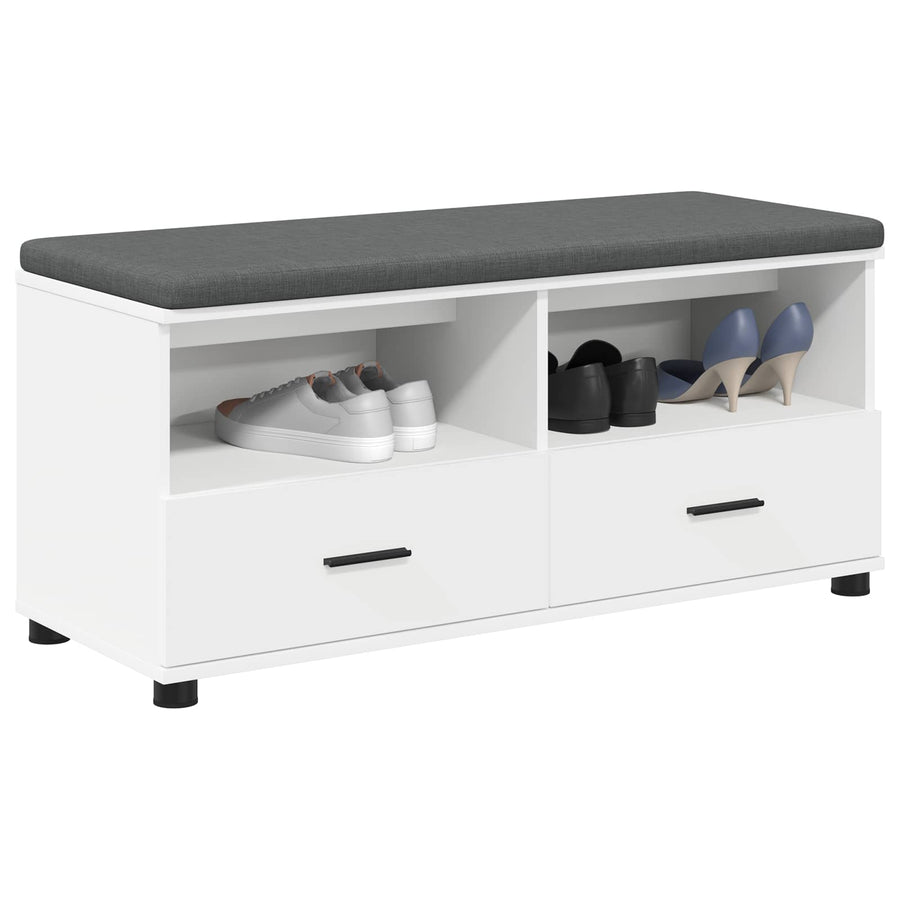 Halbank Wit 100 x 38 x 46 cm Spaanplaat en Bekledingsstof