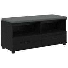 Halbank met kussen met lade Zwart Eiken 100 x 38 x 46 cm