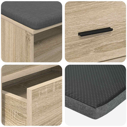 Halbank met kussen met lade Sonoma Eiken 100 x 38 x 46 cm
