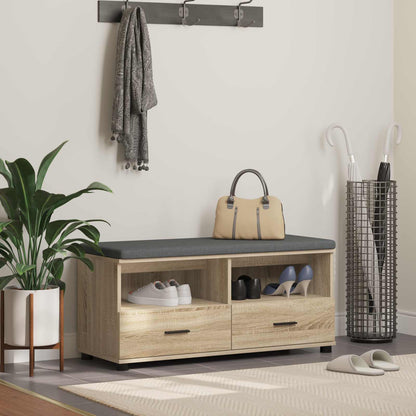 Halbank met kussen met lade Sonoma Eiken 100 x 38 x 46 cm