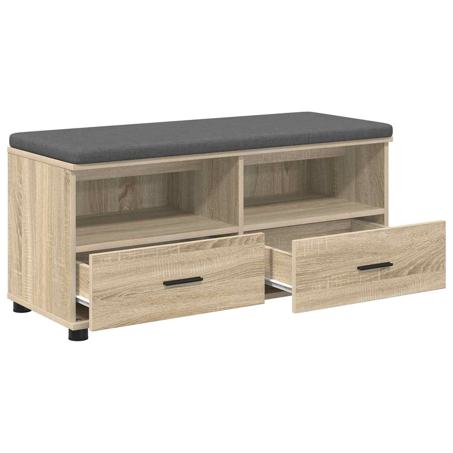 Halbank met kussen met lade Sonoma Eiken 100 x 38 x 46 cm