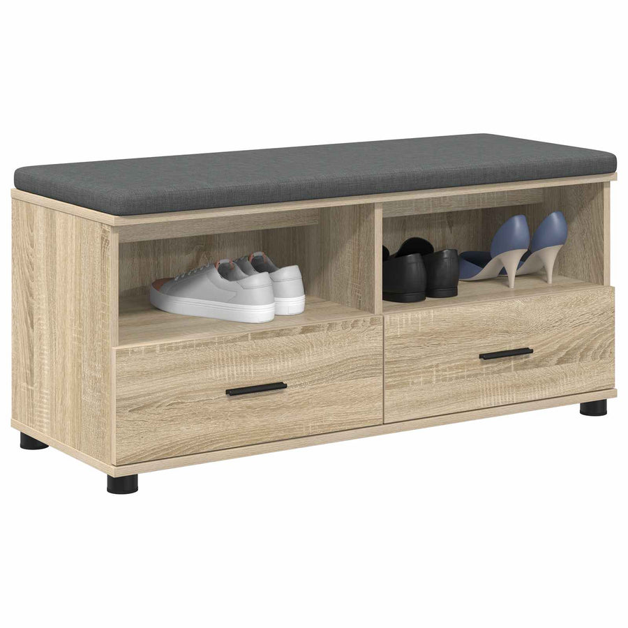 Halbank met kussen met lade Sonoma Eiken 100 x 38 x 46 cm