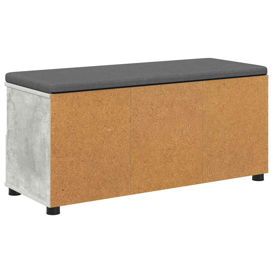 Halbank met kussen met lade Beton Grijs 100 x 38 x 46 cm