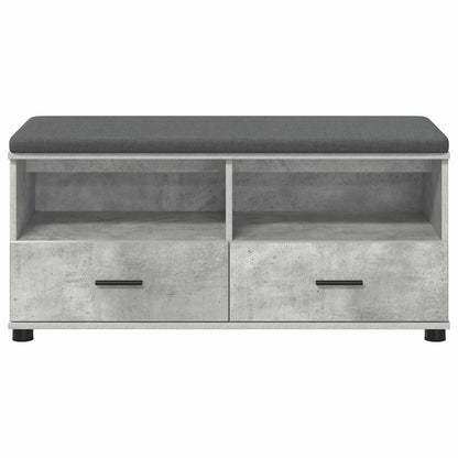 Halbank met kussen met lade Beton Grijs 100 x 38 x 46 cm
