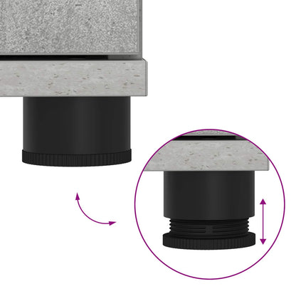 Halbank met kussen met lade Beton Grijs 100 x 38 x 46 cm